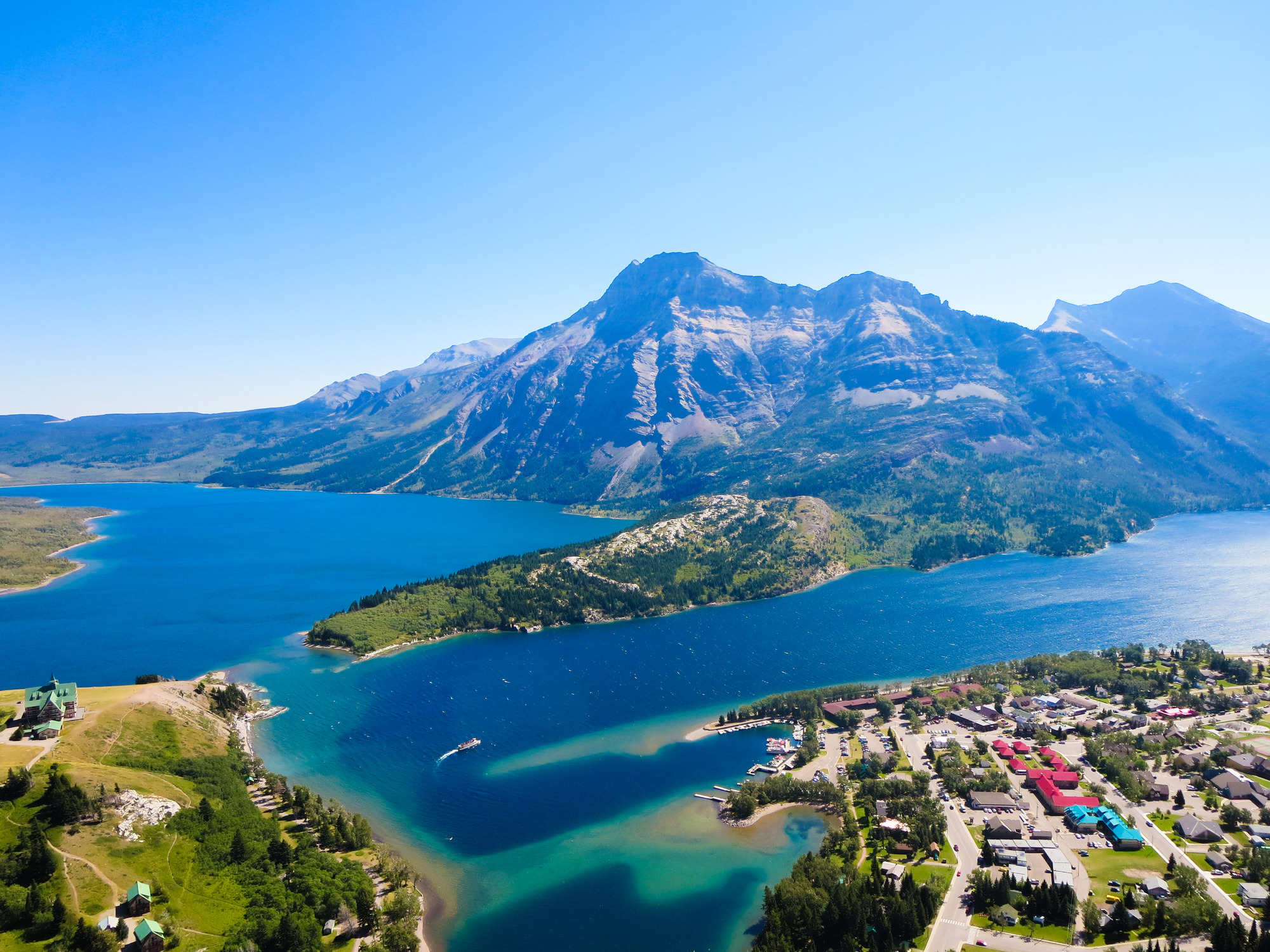 Day trip to Waterton Lakes National Park, Prince of Wales Hotel ,Cameron Falls from Calgary